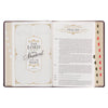 Burgundy and Saddle Tan Faux Leather Large Print King James Version Study Bible with Thumb Index