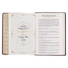 Burgundy and Saddle Tan Faux Leather Large Print King James Version Study Bible with Thumb Index