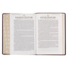 Burgundy and Saddle Tan Faux Leather Large Print King James Version Study Bible with Thumb Index