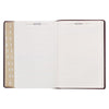 Burgundy and Saddle Tan Faux Leather Large Print King James Version Study Bible with Thumb Index