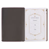 Burgundy and Saddle Tan Faux Leather Large Print King James Version Study Bible with Thumb Index