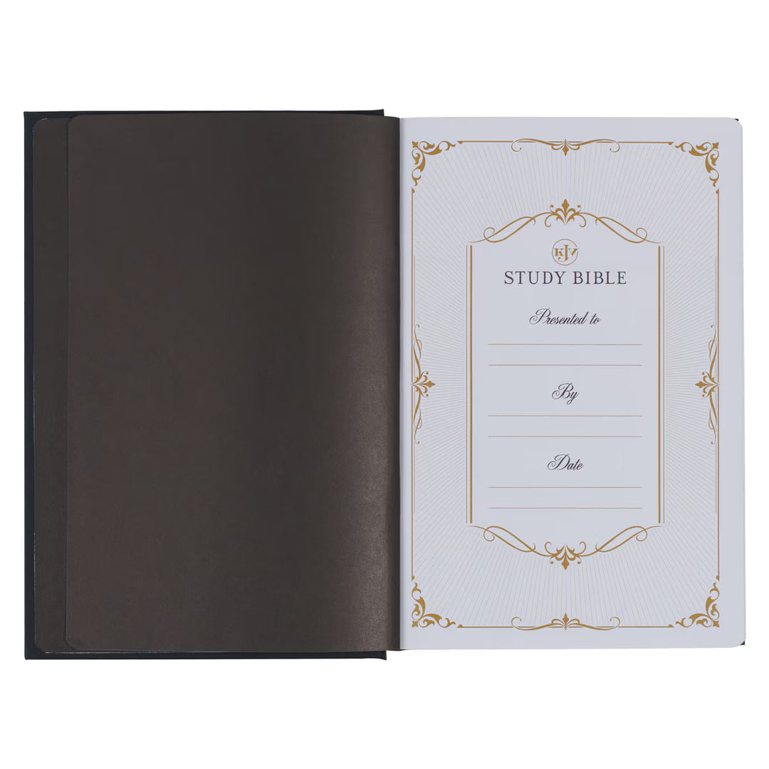 Black Hardcover Large Print King James Version Study Bible
