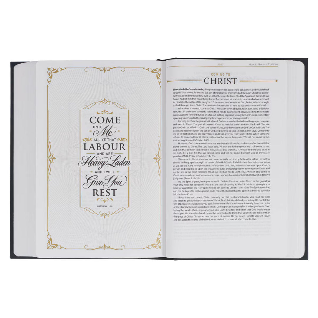 Black Hardcover Large Print King James Version Study Bible