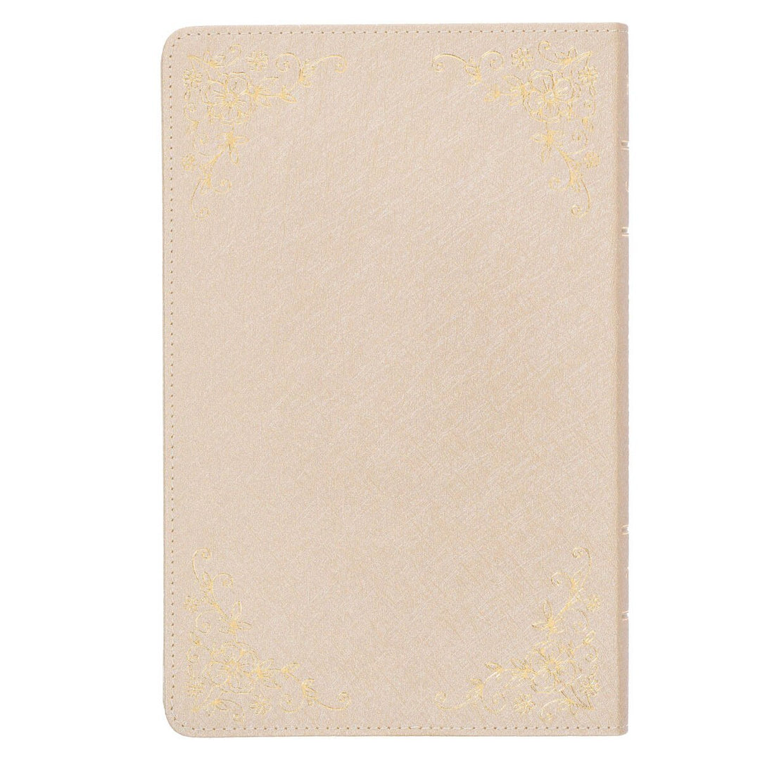 Pearlized Ivory Faux Leather King James Version Deluxe Gift Bible with Thumb Index