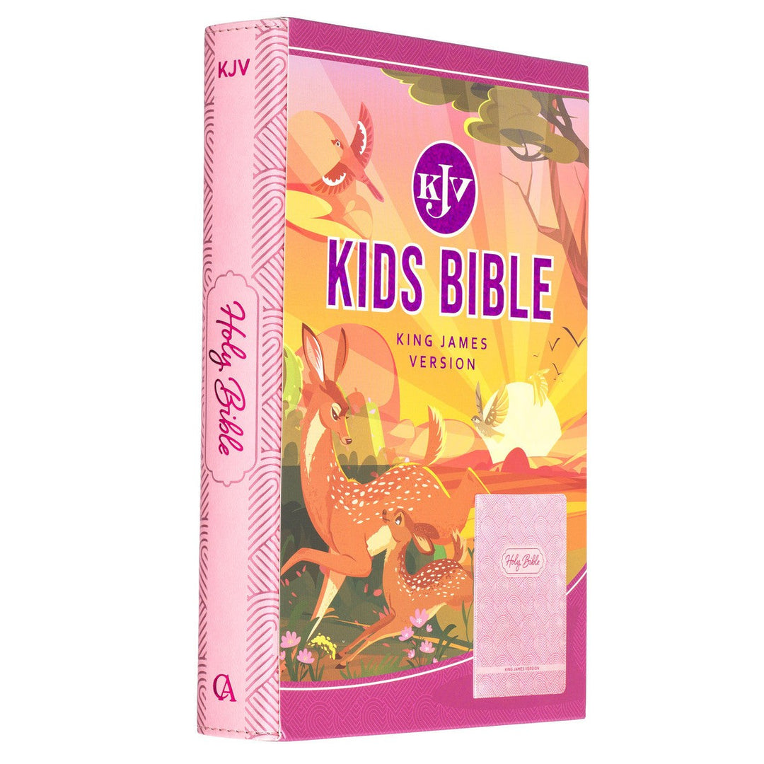 Blossom Pink Heart Faux Leather King James Version Kid&