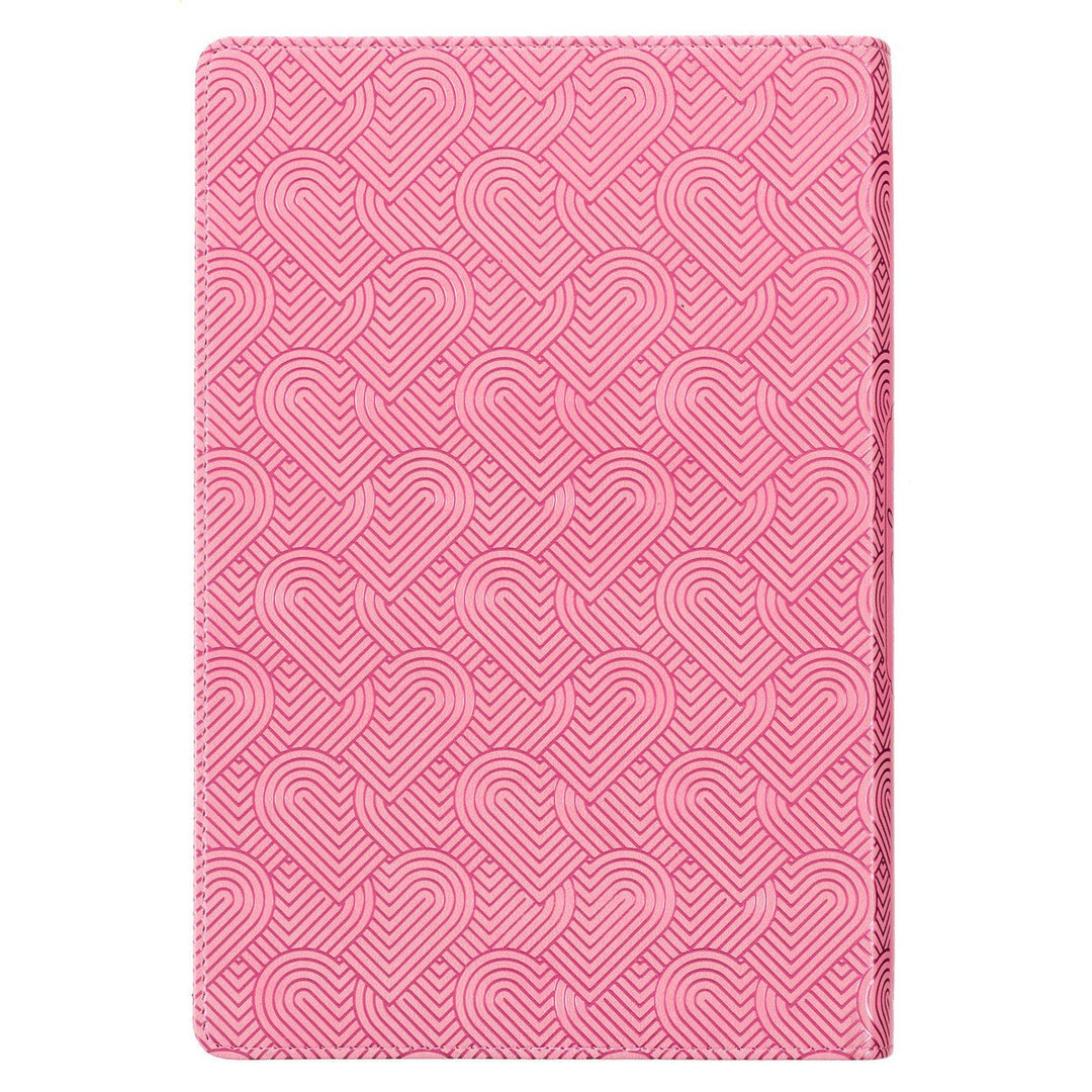 Blossom Pink Heart Faux Leather King James Version Kid&