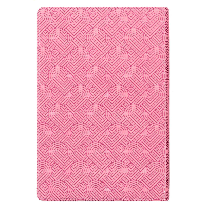 Blossom Pink Heart Faux Leather King James Version Kid&