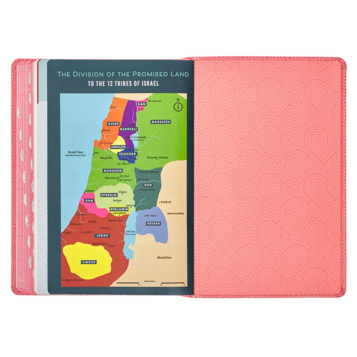 Blossom Pink Heart Faux Leather King James Version Kid&