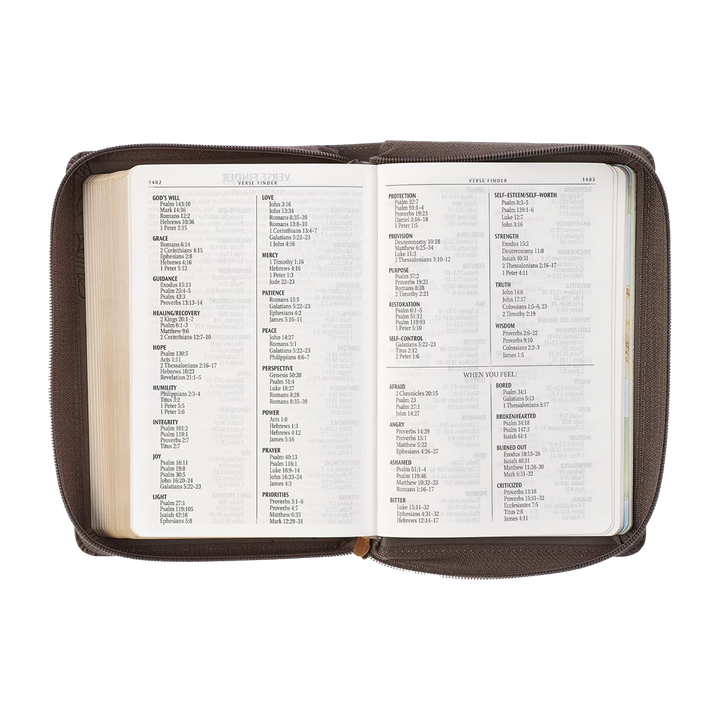 Floral Dusty Taupe Faux Leather Large Print Compact King James Version Bible