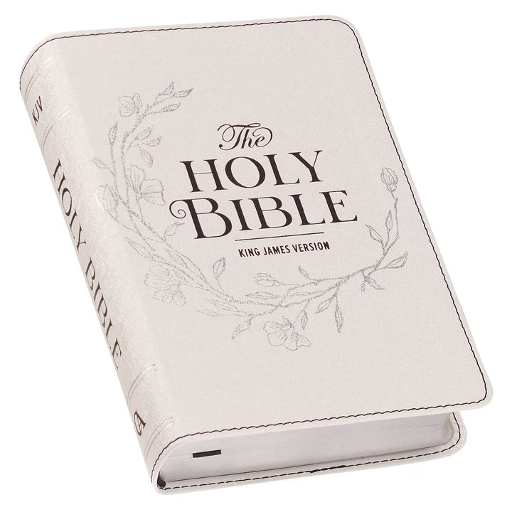 Pearlized White Large Print Compact King James Version Bible