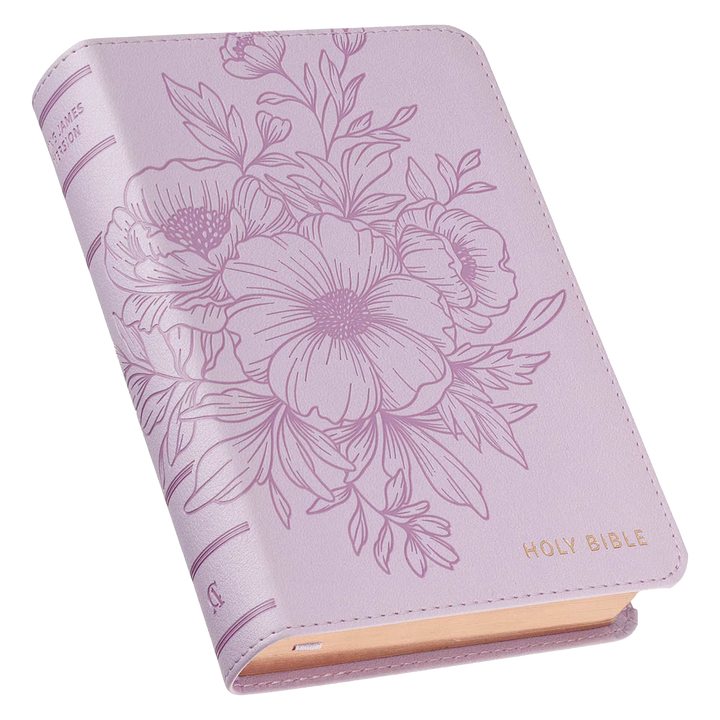 Lavender Bouquet Large Print Compact King James Version Bible