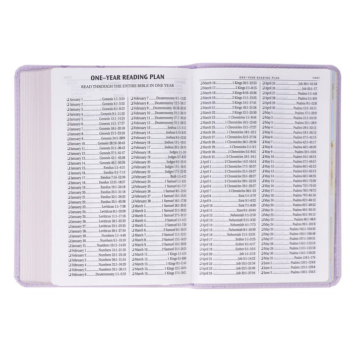 Lavender Bouquet Large Print Compact King James Version Bible