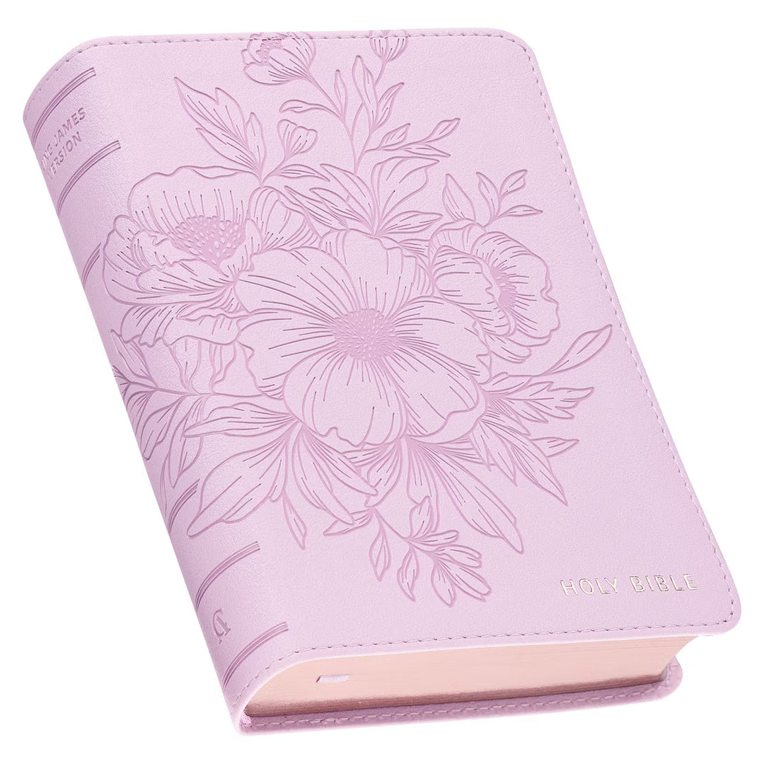 Lavender Bouquet Large Print Compact King James Version Bible