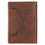 Brown Crown of Thorns Giant Print Full-size King James Version Bible with Thumb Index