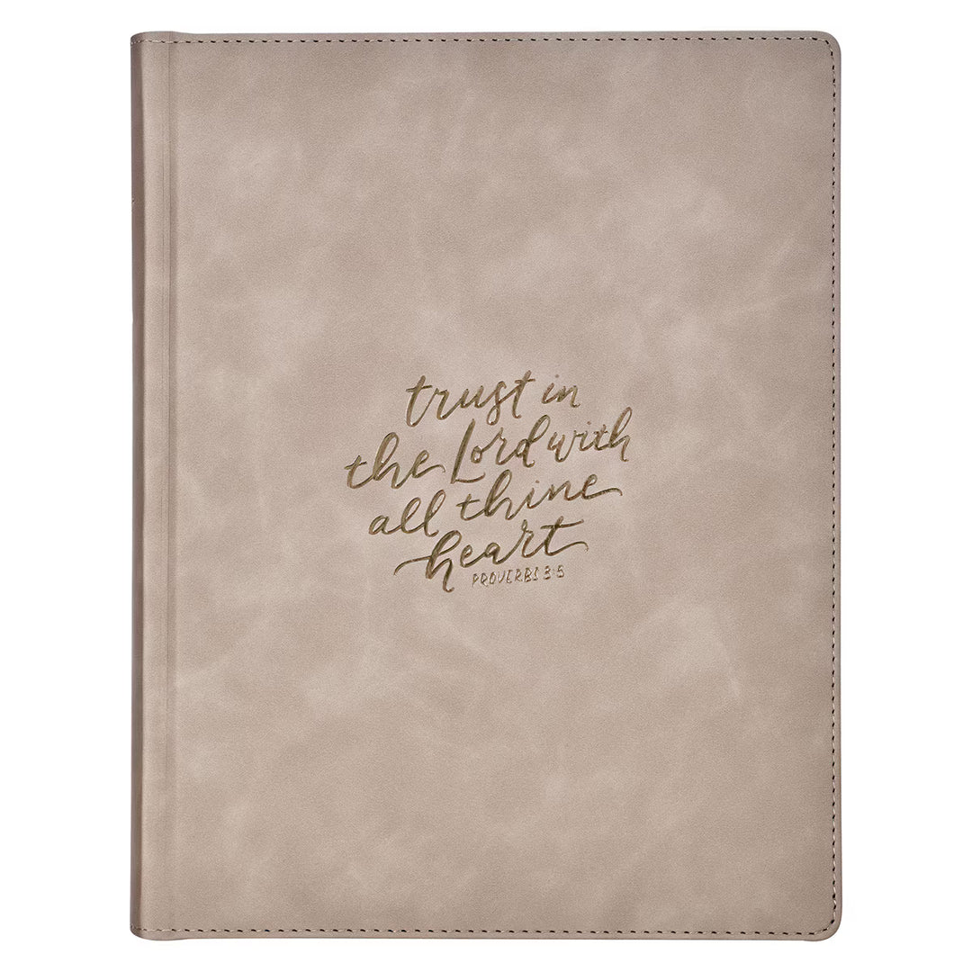 Trust Taupe Faux Leather Large Print King James Version Note-taking Bible