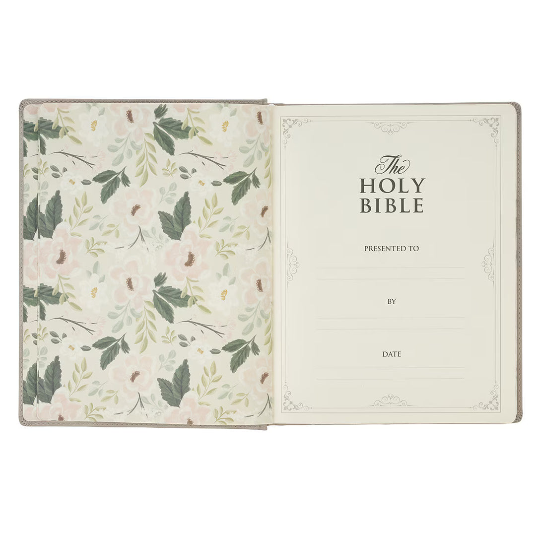 Trust Taupe Faux Leather Large Print King James Version Note-taking Bible