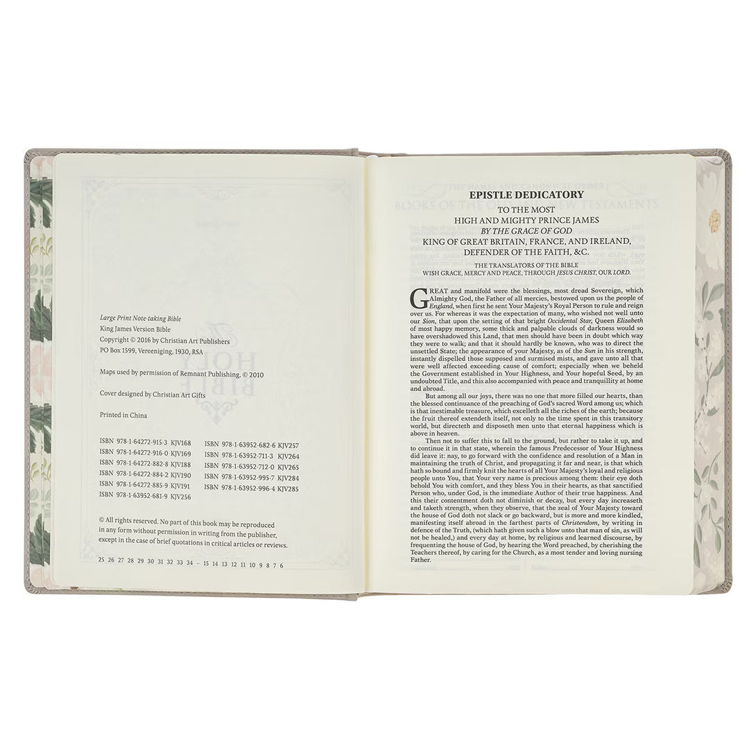 Trust Taupe Faux Leather Large Print King James Version Note-taking Bible