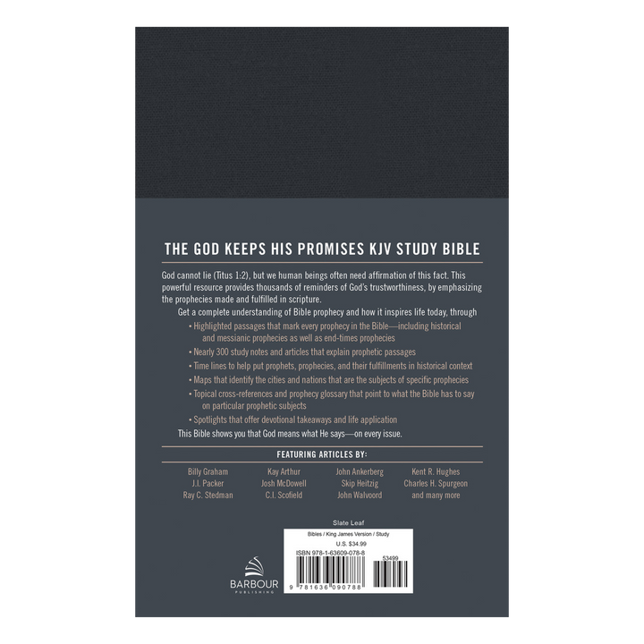 The God Keeps His Promises KJV Study Bible [Slate Leaf]