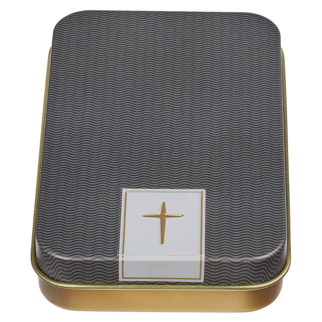 Plans Black Metal Keychain in Gift Tin - Jeremiah 29:1