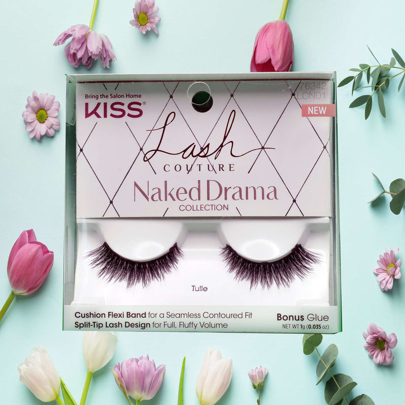 TULLE - KISS Lash Couture Naked Drama False Eyelashes, Tulle&