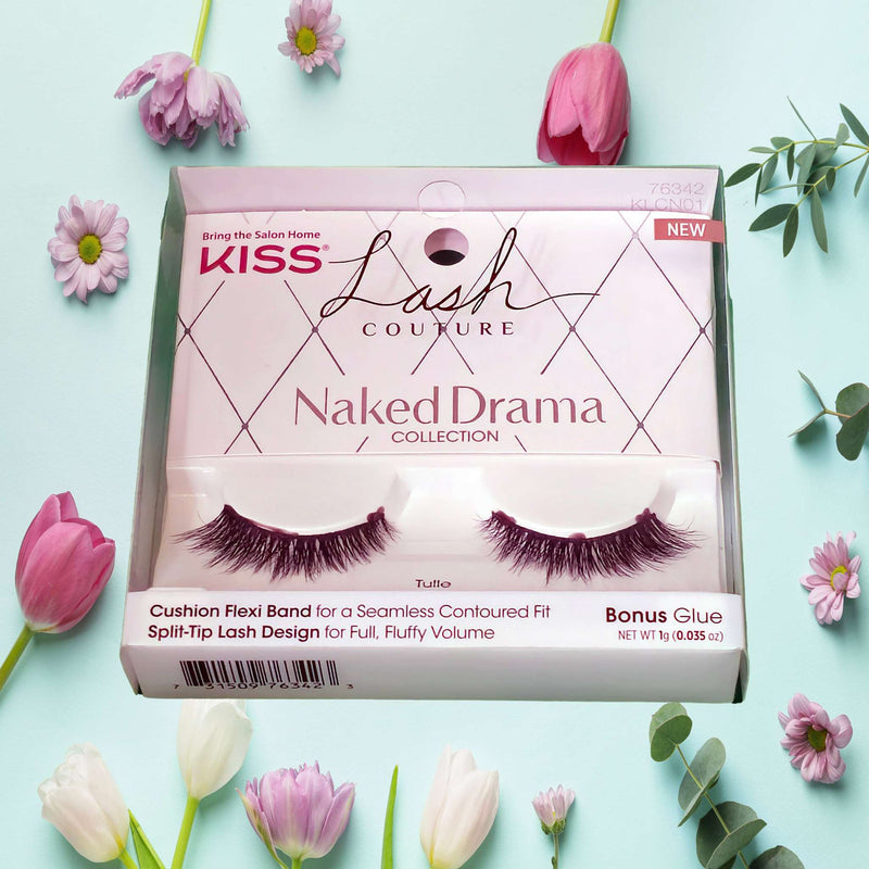 TULLE - KISS Lash Couture Naked Drama False Eyelashes, Tulle&