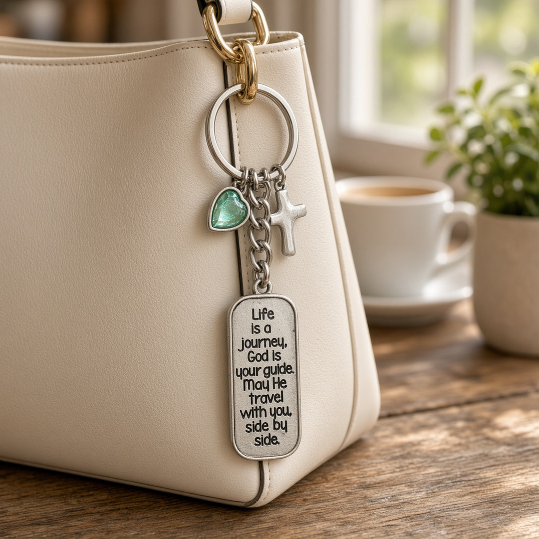 Life is a Journey, God is your Guide - Keyring
