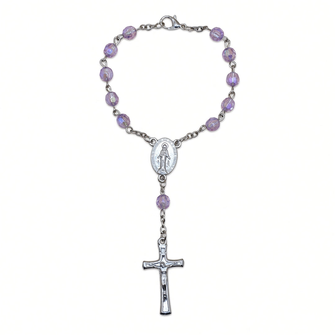 Lt Amethyst Bead - Car Rosary