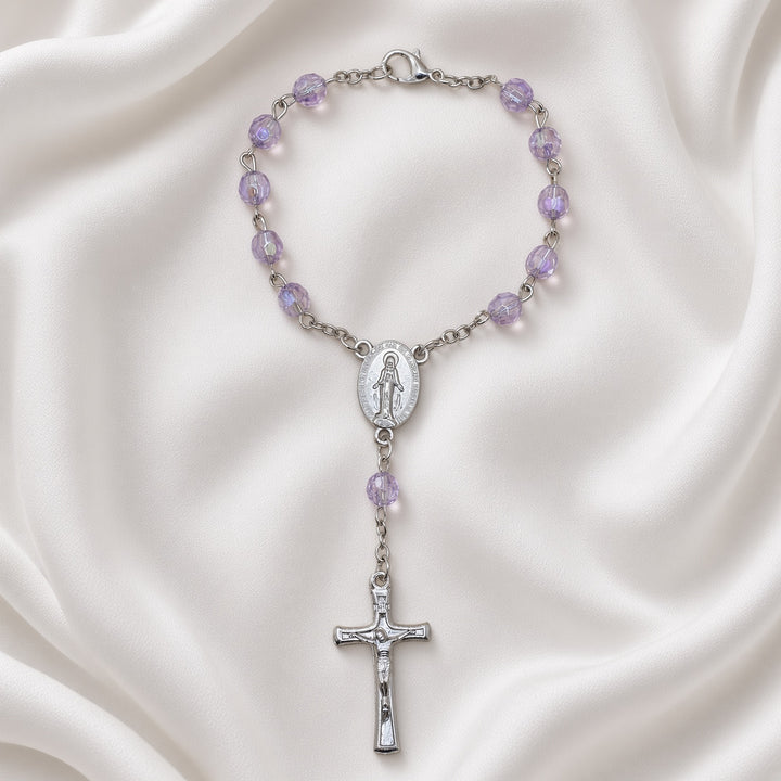 Lt Amethyst Bead - Car Rosary