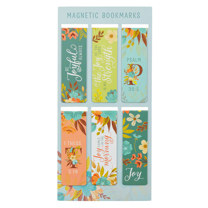 Joyful Faith Floral Magnetic Bookmark Set
