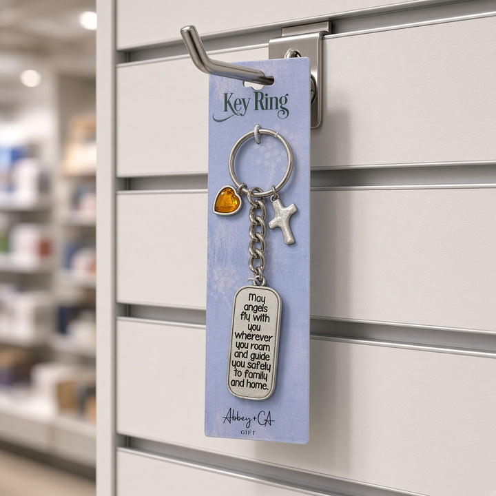 May angels fly with you - Keyring