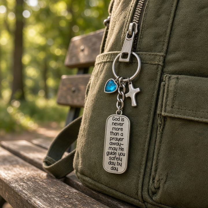 May angel wings wrap you - Keyring