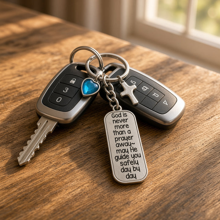May angel wings wrap you - Keyring