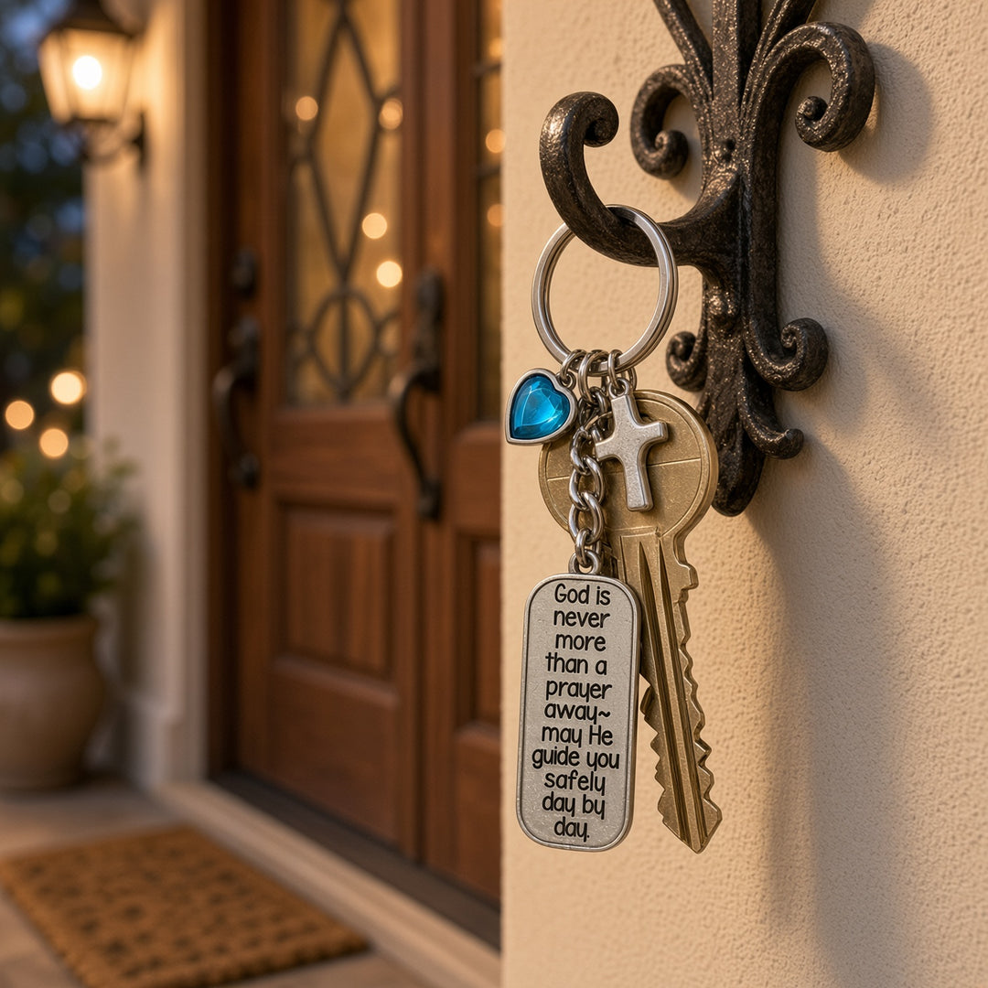 May angel wings wrap you - Keyring