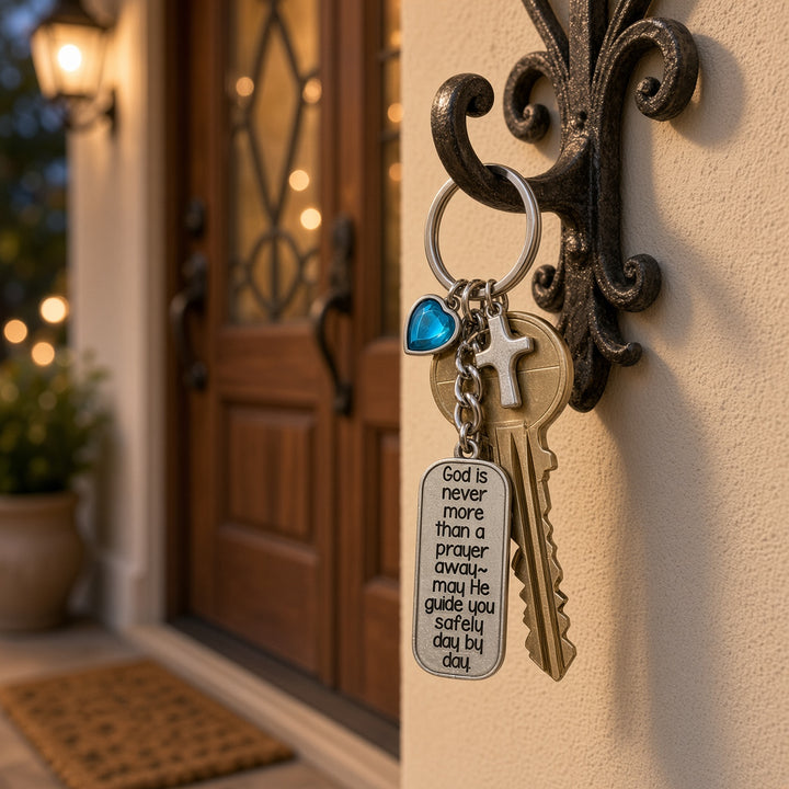 May angel wings wrap you - Keyring