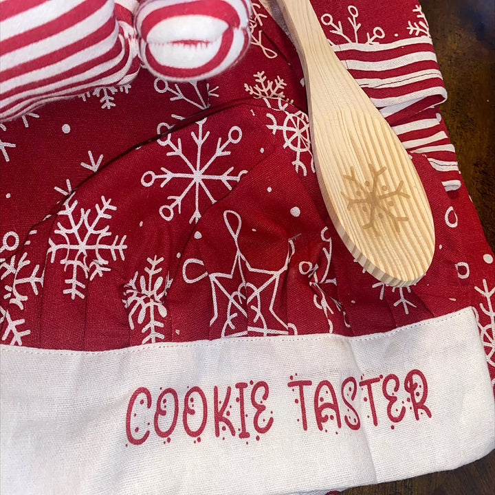 6 Pack Holiday Mommy &amp; Me Baking Cookie Taster Baker Cooking Christmas Apron Set (Snowflakes)