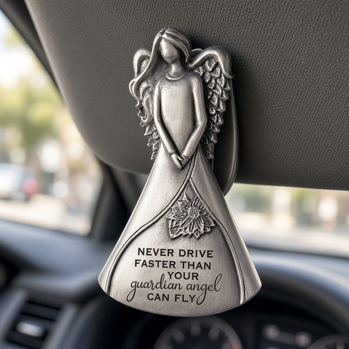 Never Drive Faster - Angel Visor Clip