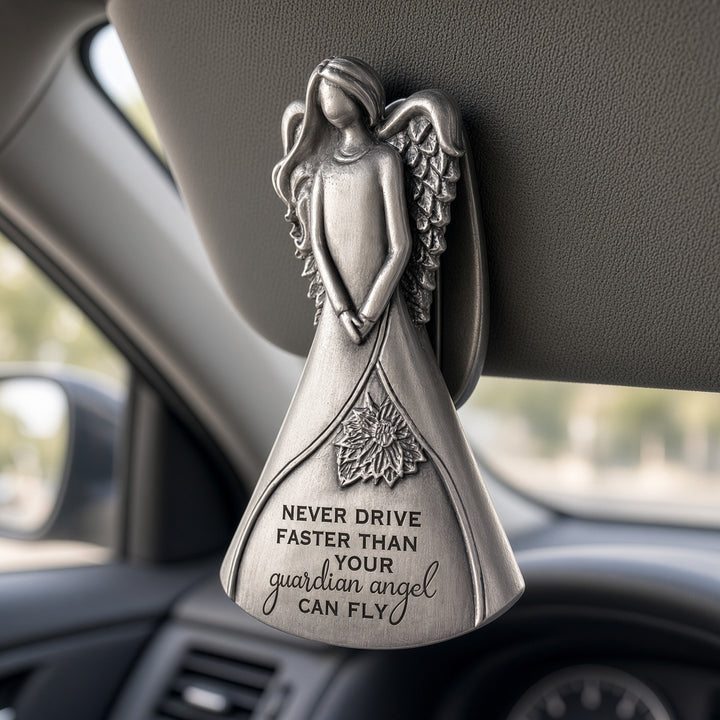 Never Drive Faster - Angel Visor Clip