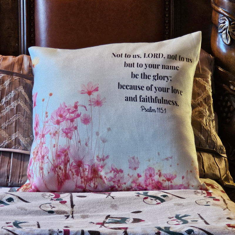 Not to us, LORD Square Pillow