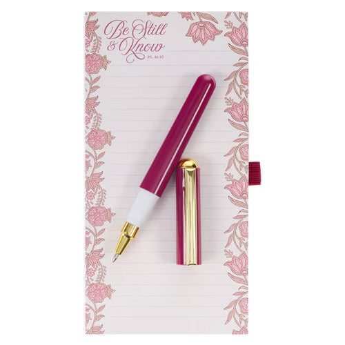 Notepad and pen