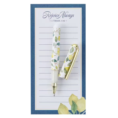 Notepad and pen