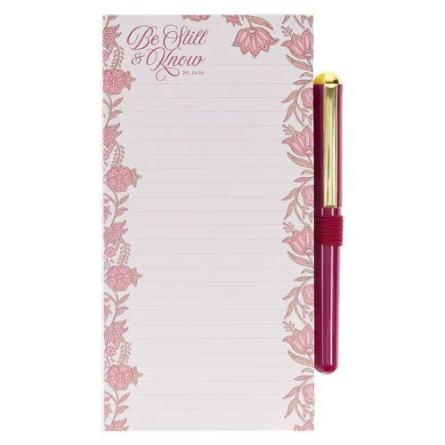 Notepad and pen