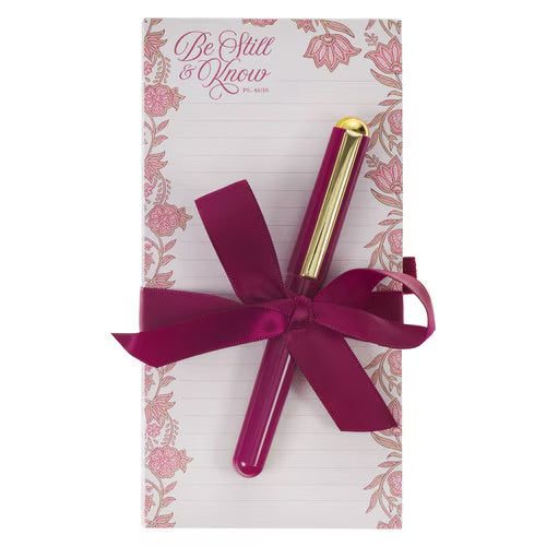 Notepad and pen