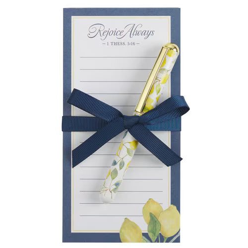 Notepad and pen