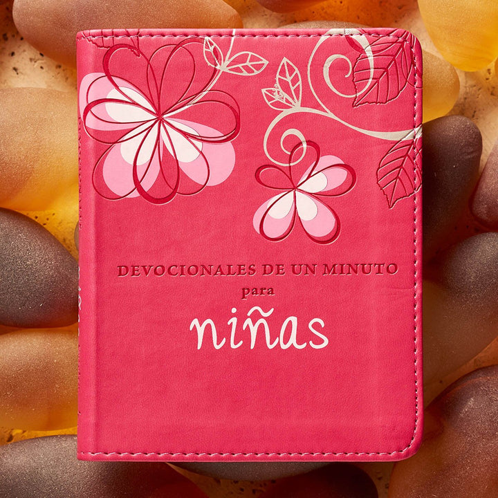 Devocionales de un minuto para niñas en símil cuero