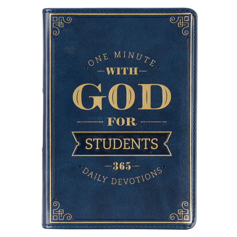 One Minute with God for Students Blue Faux Leather Devotional - BY RONALD A. BEERS, AMY E. MASON, KATHERINE J. BUTLER - General Gift Book