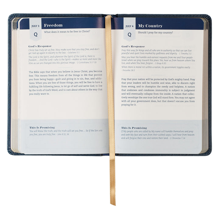 One Minute with God for Students Blue Faux Leather Devotional - BY RONALD A. BEERS, AMY E. MASON, KATHERINE J. BUTLER - General Gift Book