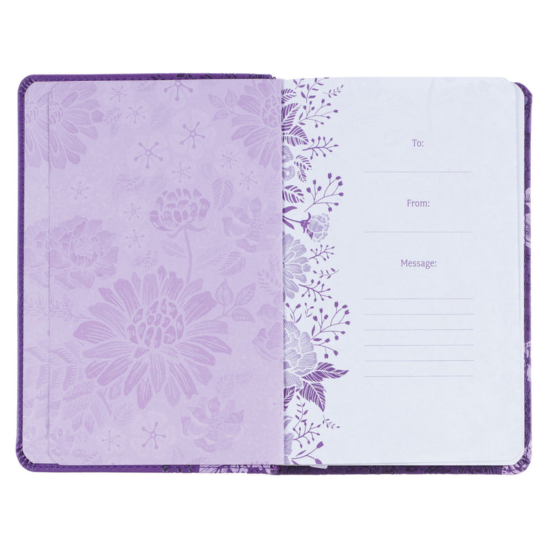 Purple Faux Leather Pocket Devotional for Girls