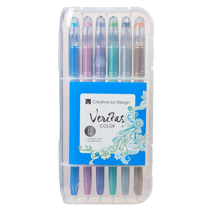 Metallic &amp; Glitter Gel Pen Set - 12pc