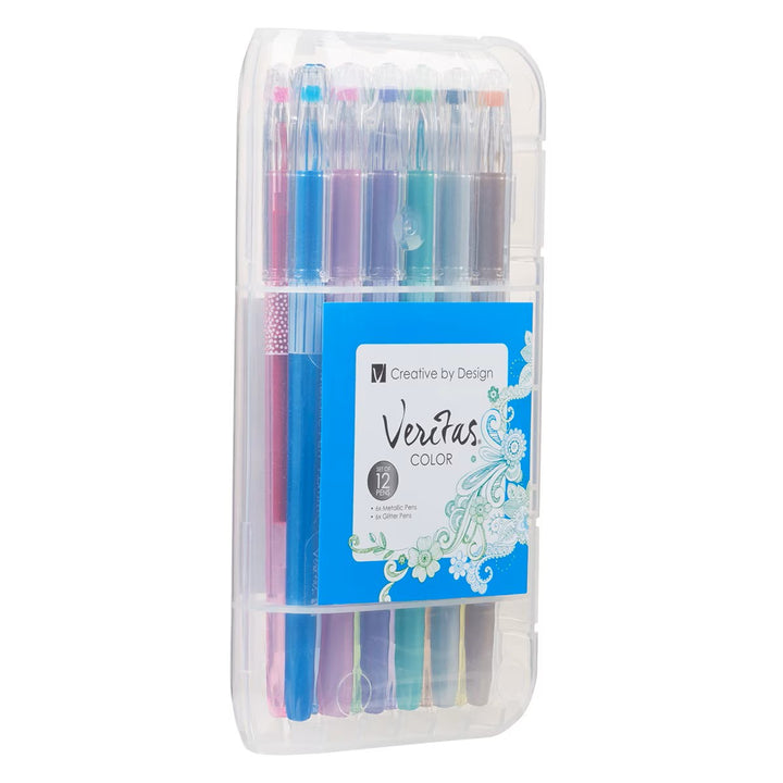 Metallic &amp; Glitter Gel Pen Set - 12pc