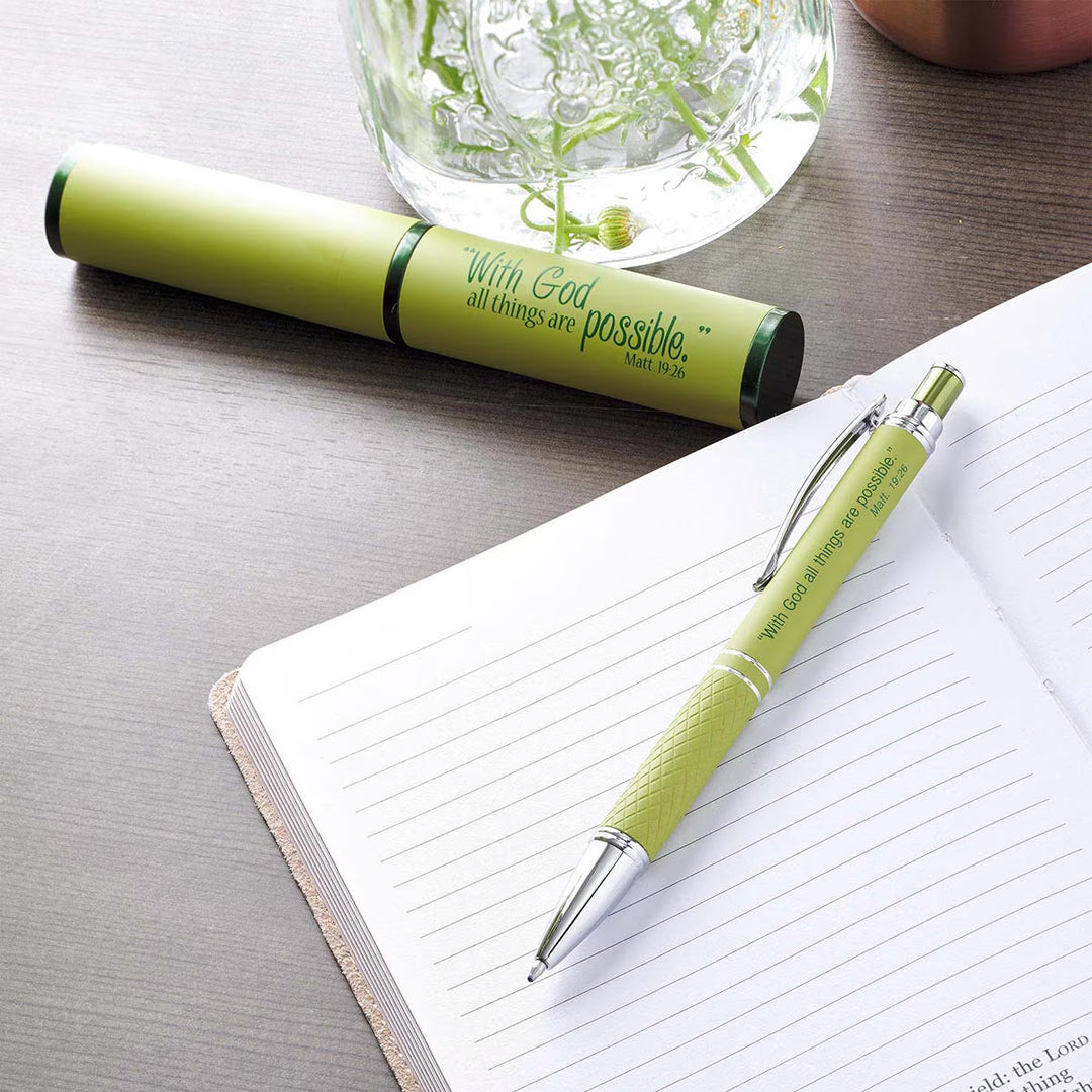 Pen -  "With God All Things Are Possible." Matt. 19:26